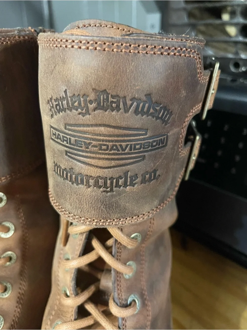 Harley-Davidson Distressed Leather Boots, Men’s Size 11.5